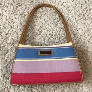 VINTAGE Kate Spade striped shoulder purse bag